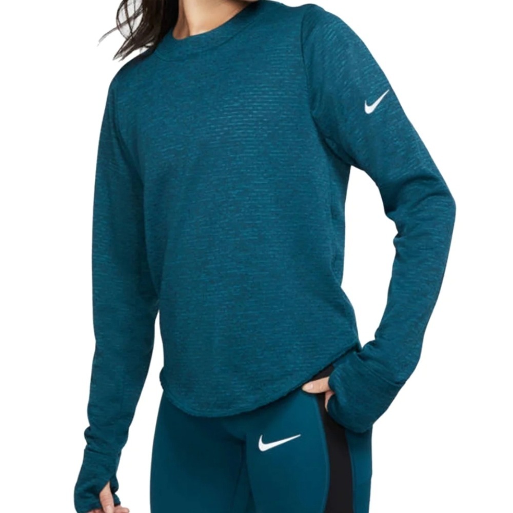 Nike Sphere Element Womans Long Sleeve Running Top in Teal Size Small
